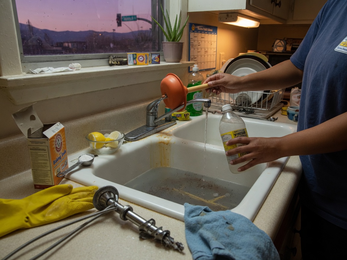 How To Clear A Slow Draining Kitchen Sink Safely